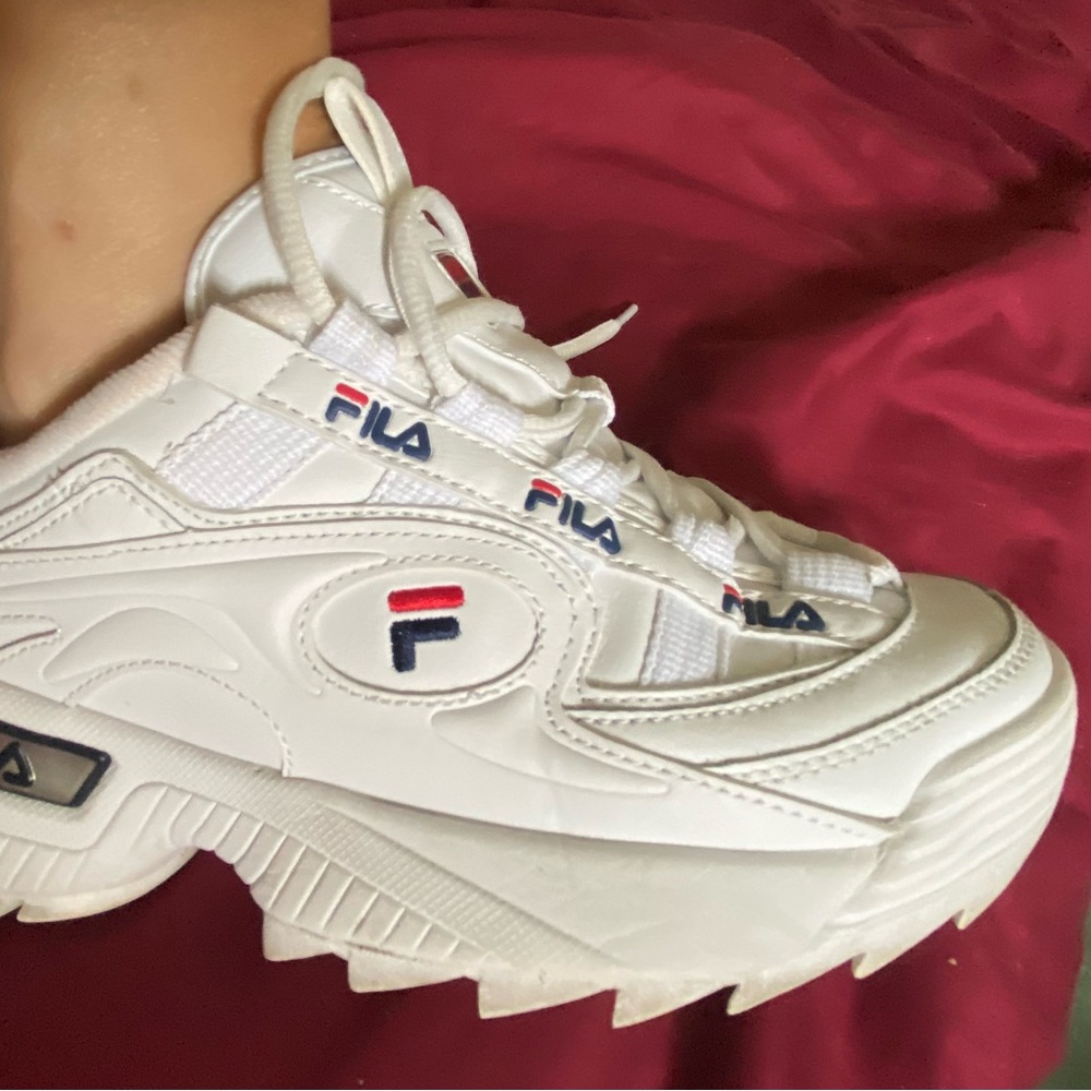 Fila Disruptor tennis shoes.